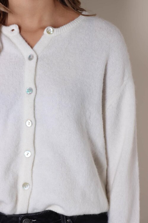 American Vintage Wit Vest - Dit stijlvolle witte vest van VAND. Lifestyle is een veelzijdige toevoeging aan je garderobe. Perfect voor zowel casual als formele gelegenheden, biedt het comfort en een tijdloze uitstraling.