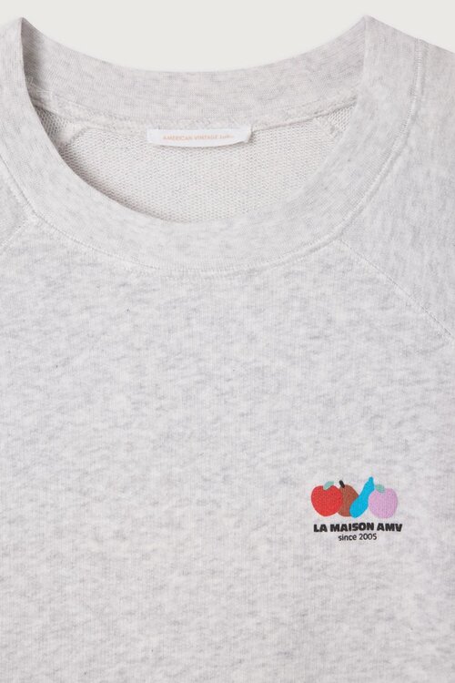 American Vintage Sweater in Lichtgrijs