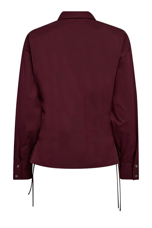 Co'couture Bordeaux Poppy Eyelet Strikblouse