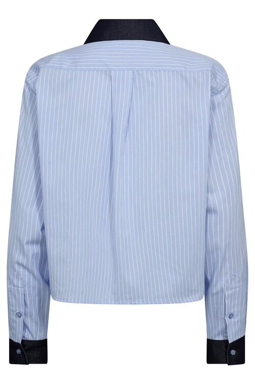 Co'couture Nelson Stripe Shirt in Blauw