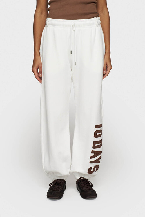10Days Ecru Bar jogger van fleece