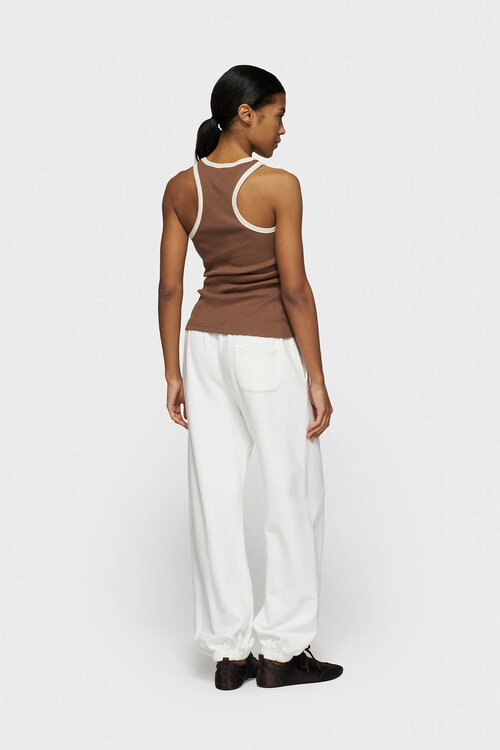 10Days Ecru Bar jogger van fleece