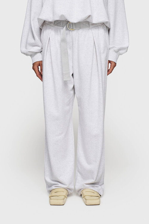 10Days Witte grijs gemêleerde joggingbroek met riem