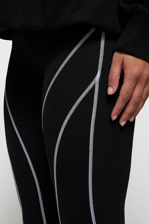 10Days Zwarte contrastleggings