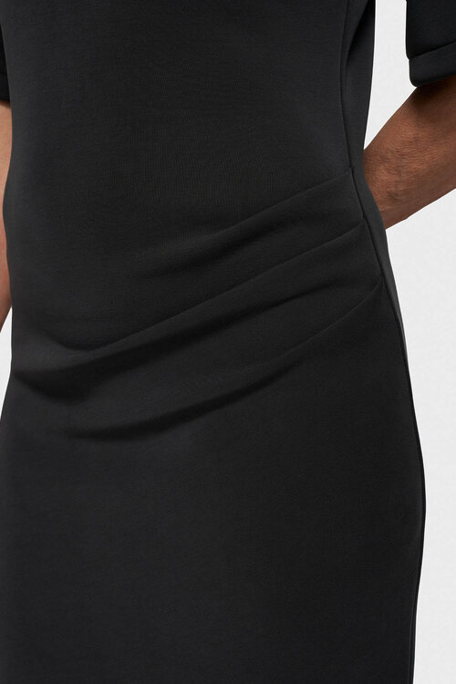 10Days Zwarte zachte scuba T-shirtjurk