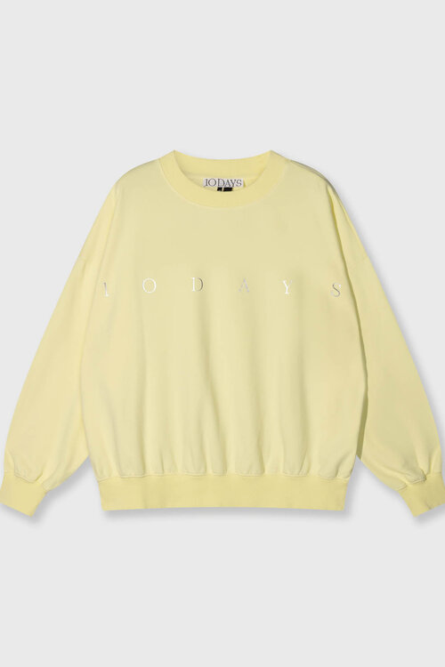 10Days Pastelgele oversized trui met logo