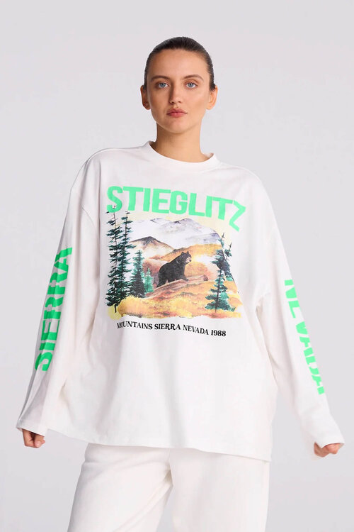 Stieglitz Pico Wide Skate Longsleeve in Wit