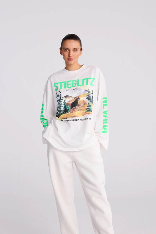 Stieglitz Pico Wide Skate Longsleeve in Wit