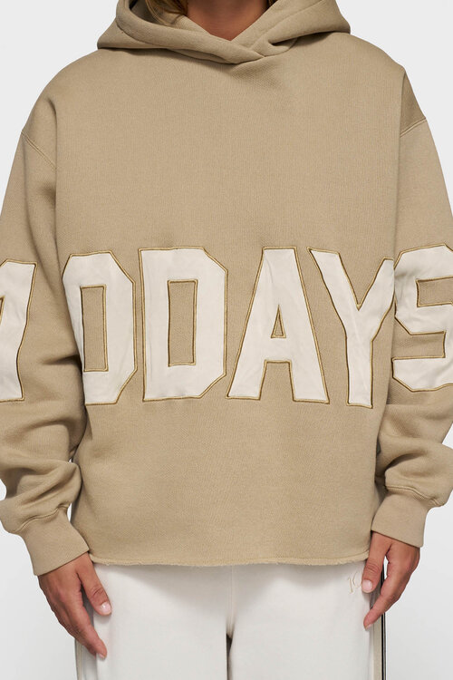 10Days lichte aarde statement logo hoodie