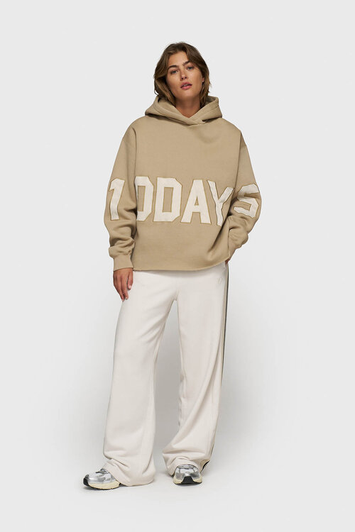 10Days lichte aarde statement logo hoodie