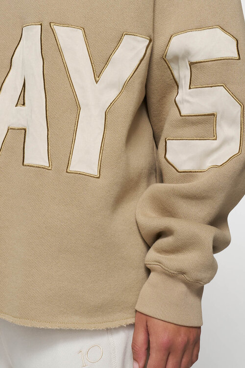 10Days lichte aarde statement logo hoodie