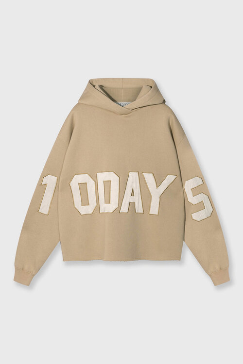 10Days lichte aarde statement logo hoodie