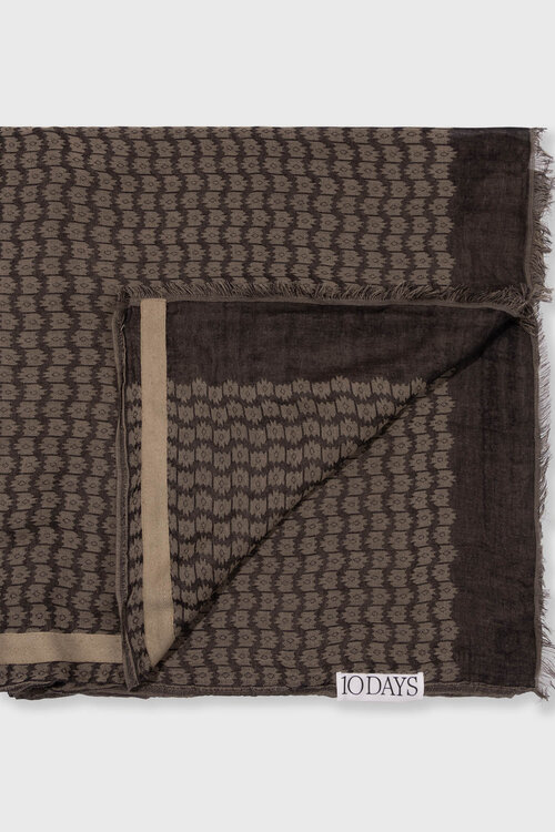 10Days Ikat sjaal in lichte aardetinten