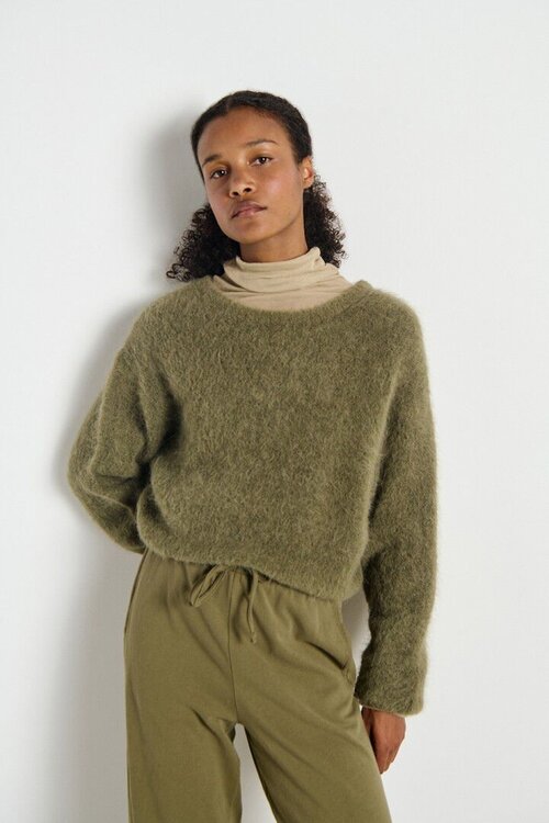 American Vintage Gebreide Trui in Kaki