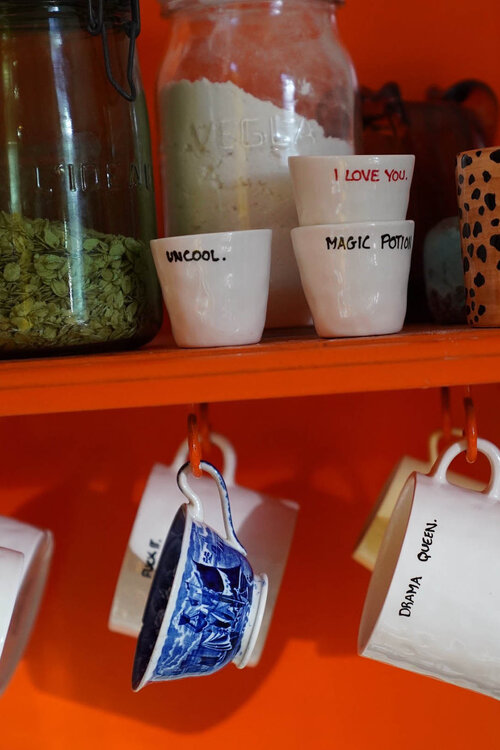 Anna & Nina Espressokopje Wit met Opschrift 'I love you'