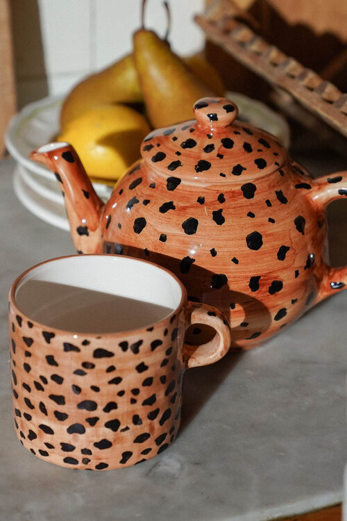 Anna & Nina Leopard Mok in Bruin