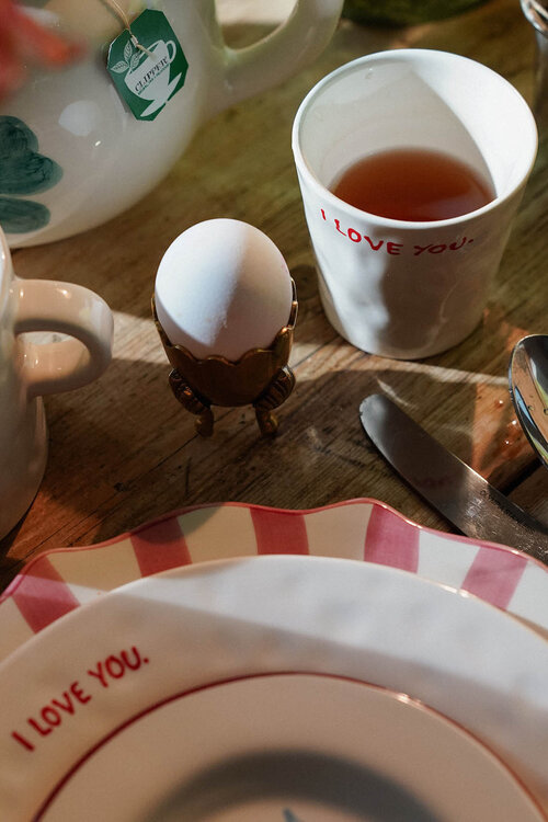 Anna & Nina Wit I Love You Koffiekopje