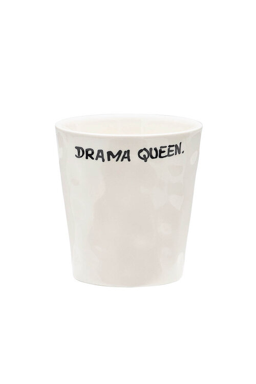 Anna & Nina Wit Drama Queen Koffiebeker
