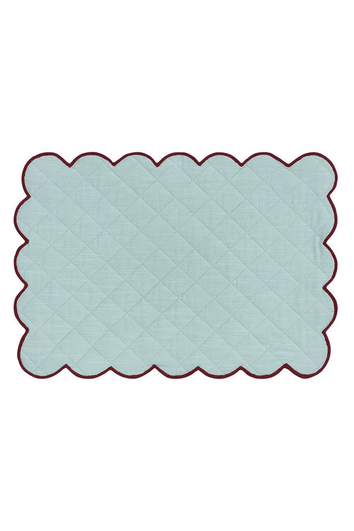 Anna & Nina Frosty Scalloped Placemat in Blauw