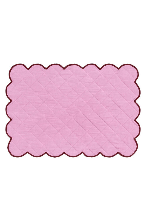Anna & Nina Cotton Candy Roze Scallop Placemat