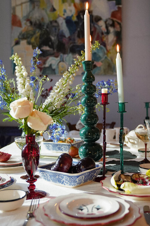 Anna & Nina Groene Pine Balloon Kandelaar