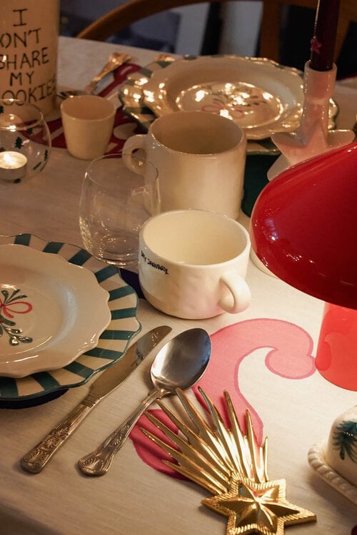 Anna & Nina Vrolijk gekleurde kersttafelkleed