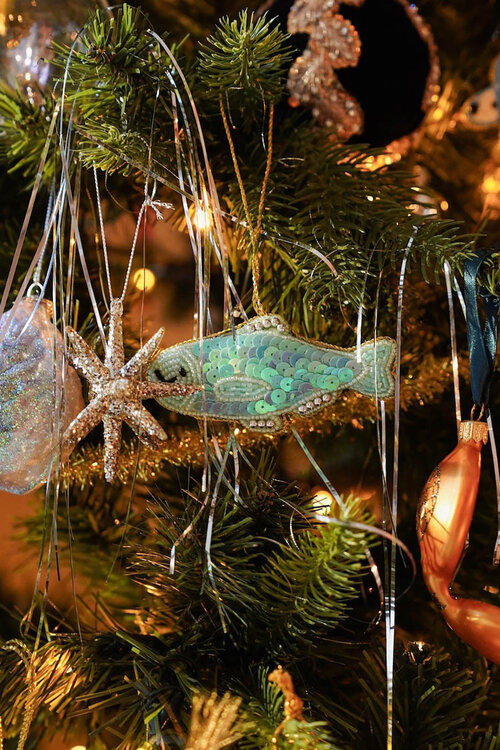 Anna & Nina Gekleurde Sardine Decoratie