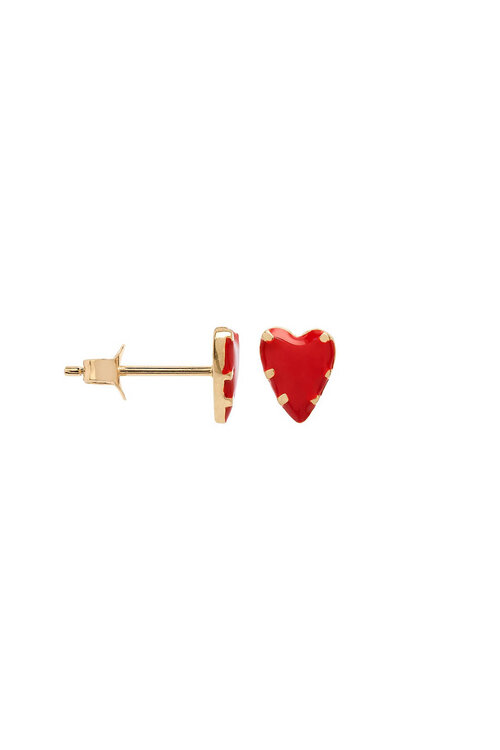 Anna & Nina Goudkleurige Lolita Heart Stud Oorbel