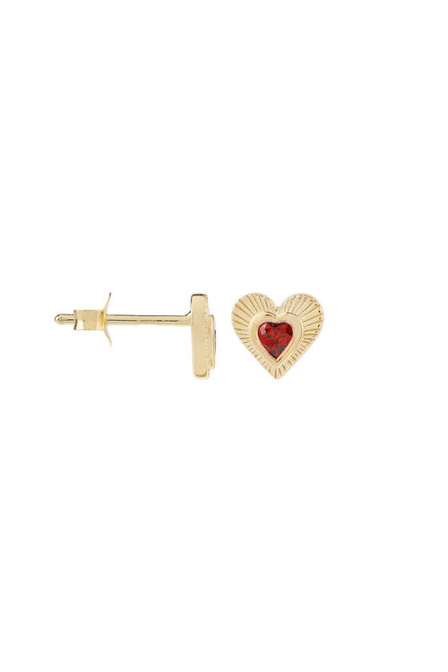 Anna & Nina Goudkleurige Single Rhapsody Love Oorbel Stud