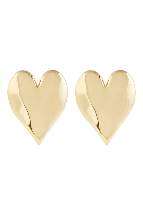 Anna & Nina Gouden Forbidden Love Oorbellen met Studs