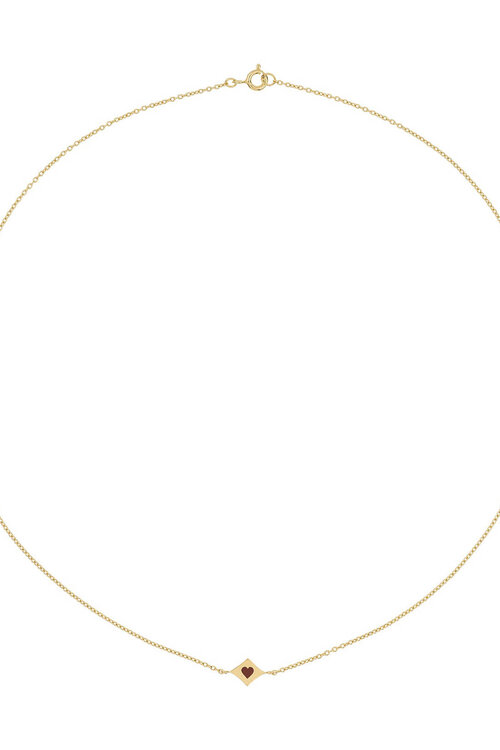 Anna & Nina Lucky Card Ketting in Goud