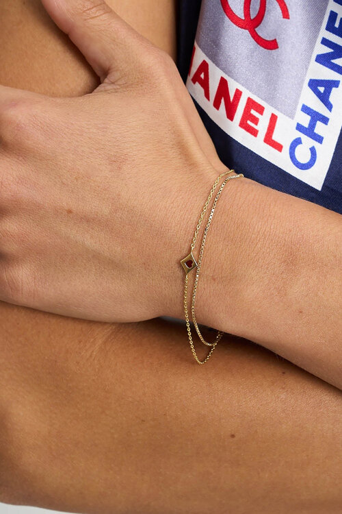 Anna & Nina Lucky Card Armband in Goud