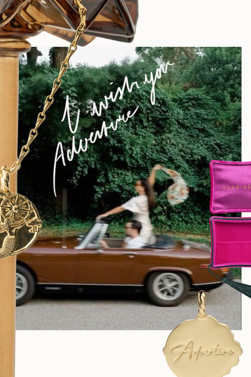 Anna & Nina Memorable Adventure Charm in goudkleur