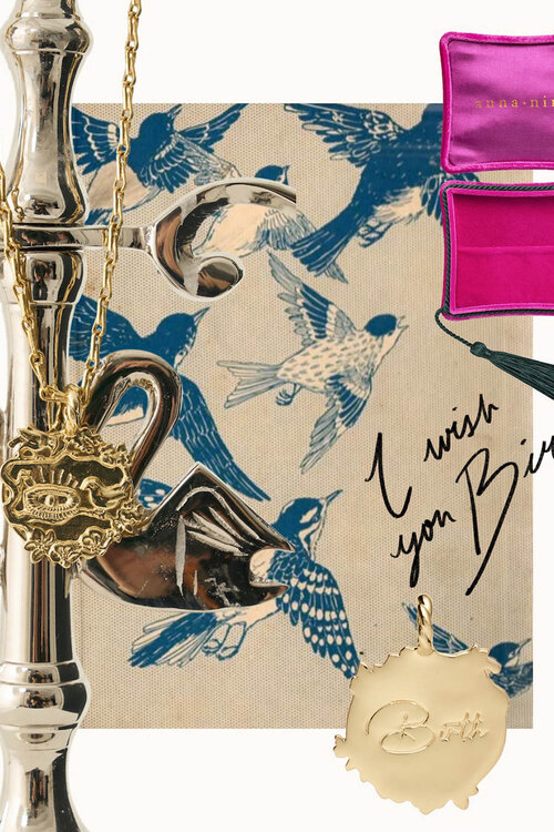 Anna & Nina Gouden Herinneringsbedel Birth Charm