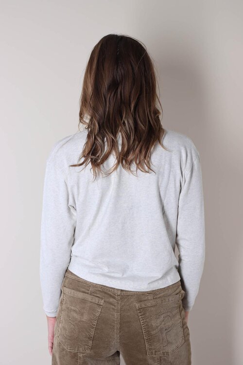 American Vintage Grijs T-shirt in lichte tint