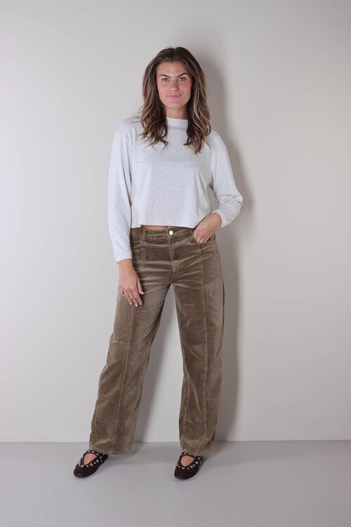 American Vintage Grijs T-shirt in lichte tint