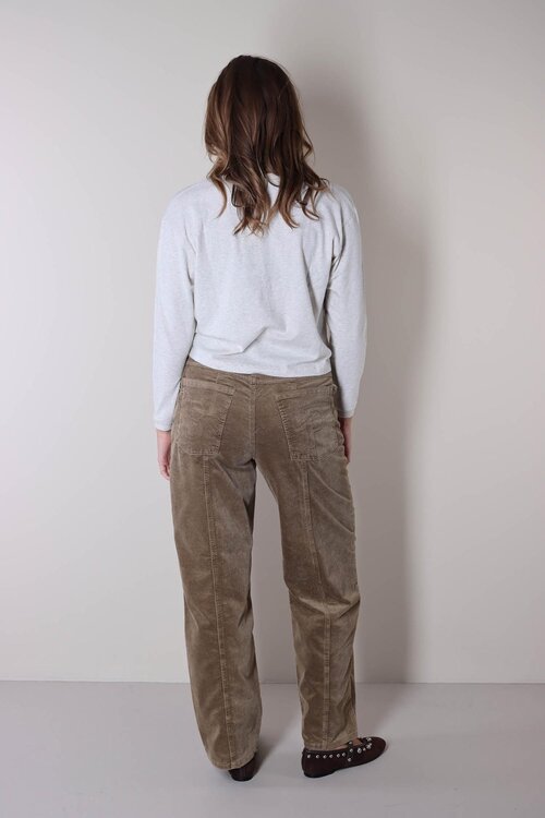 American Vintage Grijs T-shirt in lichte tint