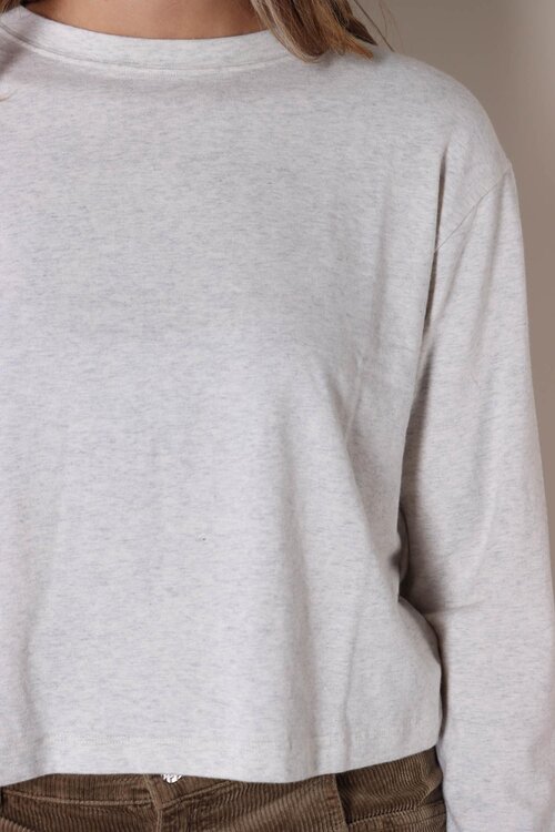 American Vintage Grijs T-shirt in lichte tint