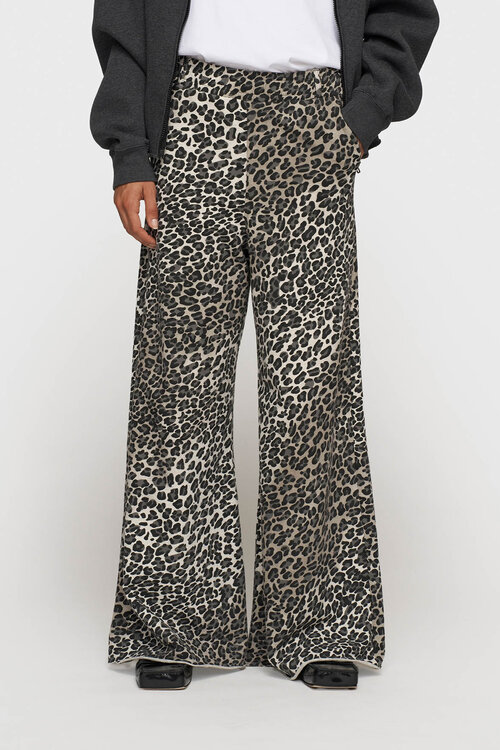 10Days Luipaardprint wijde pijp jogger in luipaardmotief