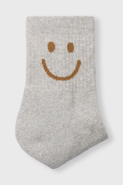 10Days Zachte witte sokken met een glimlach