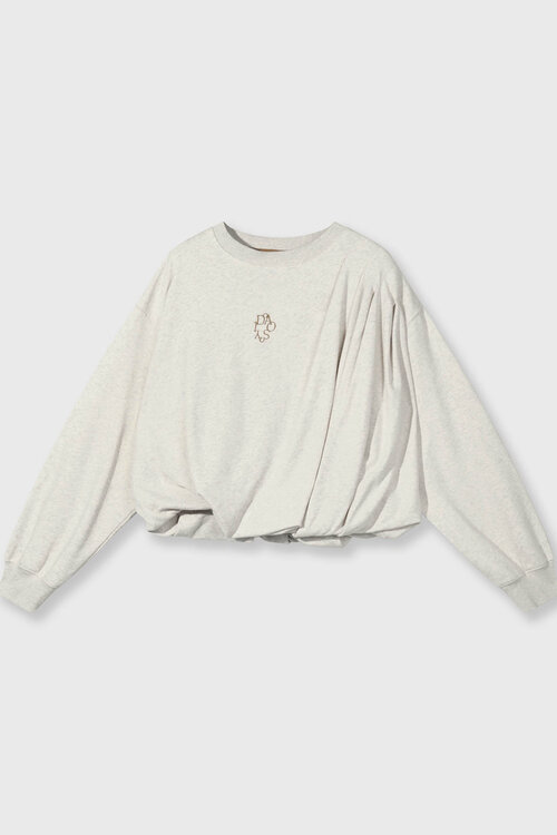 10Days Zachte witte trui met plooien