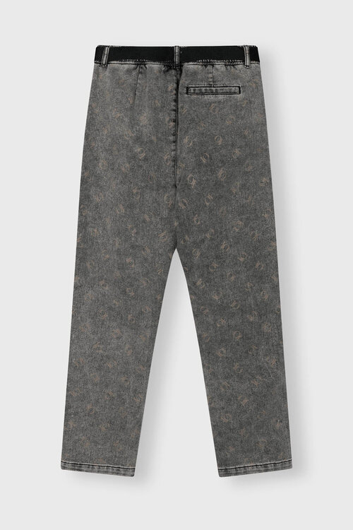10Days Zwarte broek met monogram en ceintuur