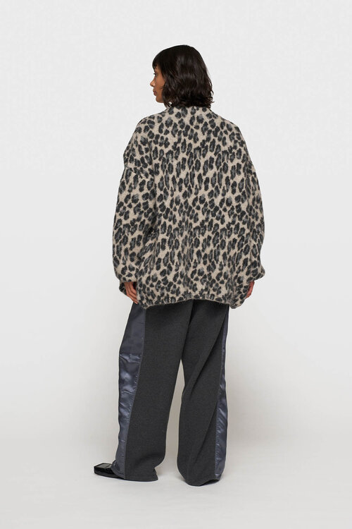 10Days Gebreid vest met luipaardprint