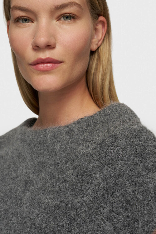 10Days Antra Melee ballonvormige gebreide top met harig effect