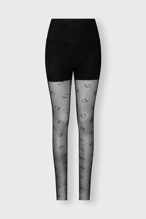 10Days Zwarte legging met monogram