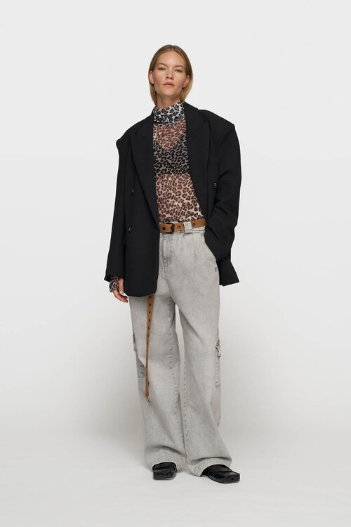 10Days Luipaard mesh lange mouw in luipaardprint