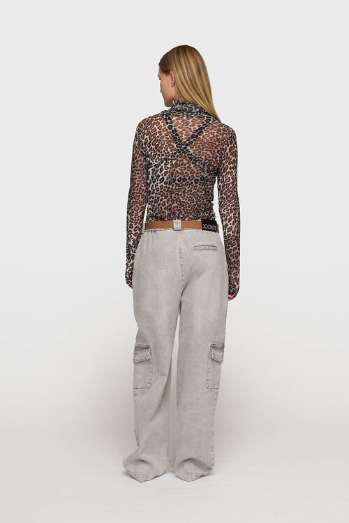 10Days Luipaard mesh lange mouw in luipaardprint