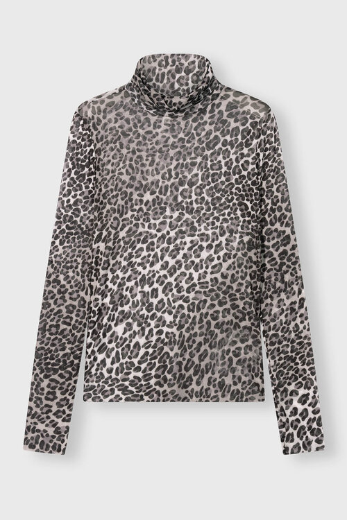 10Days Luipaard mesh lange mouw in luipaardprint