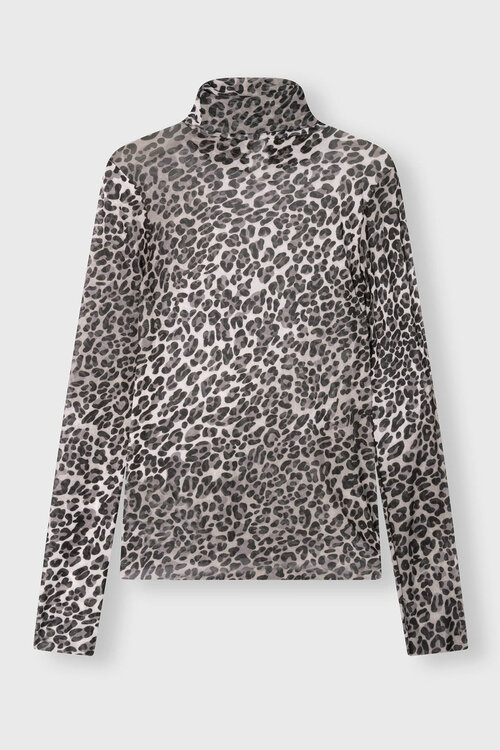 10Days Luipaard mesh lange mouw in luipaardprint
