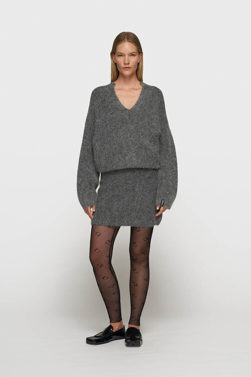 10Days Antra Melee mini rok van harige knit